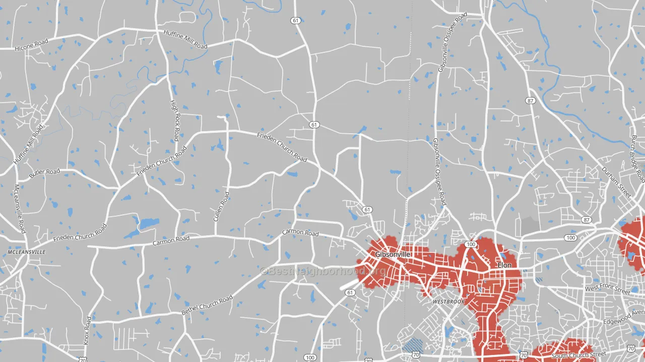 Transit Grade map of 27249, NC