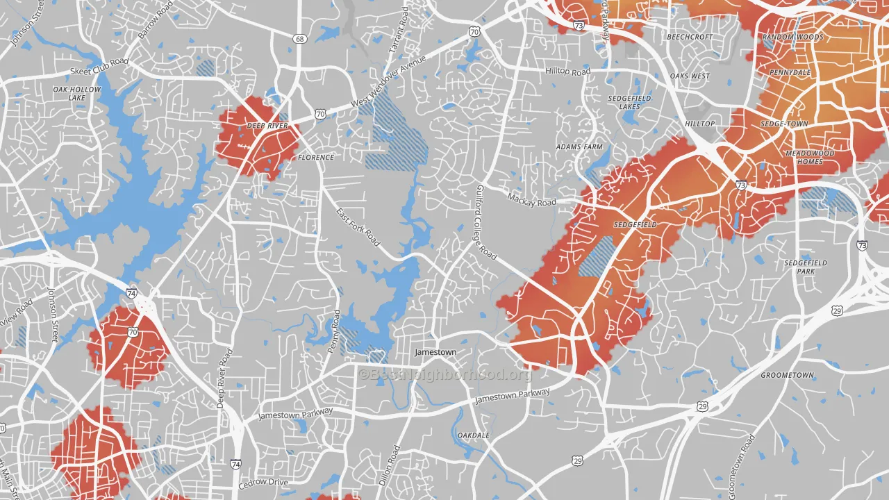 Transit Grade map of 27282, NC