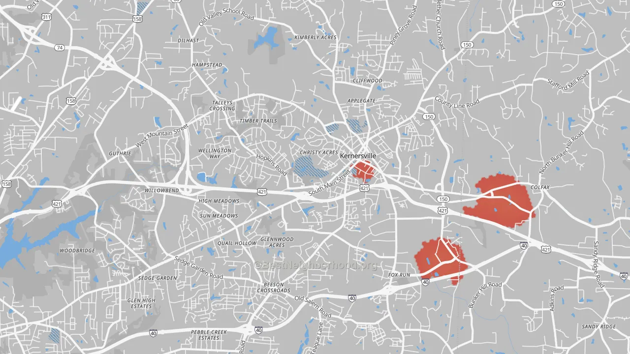 Transit Grade map of 27284, NC