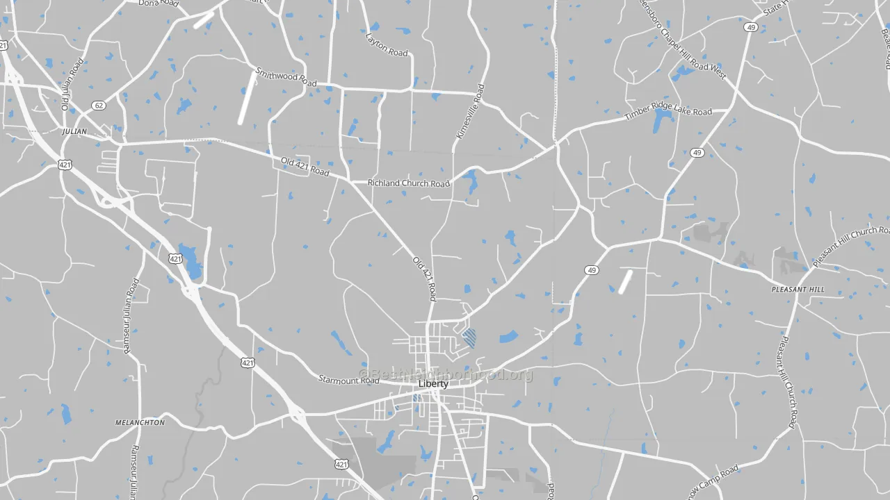 Transit Grade map of 27298, NC