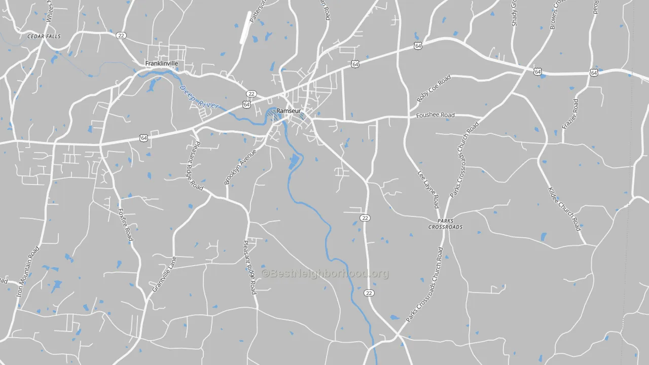 Transit Grade map of 27316, NC