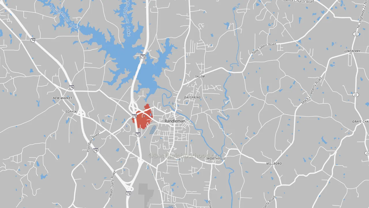 Transit Grade map of 27317, NC