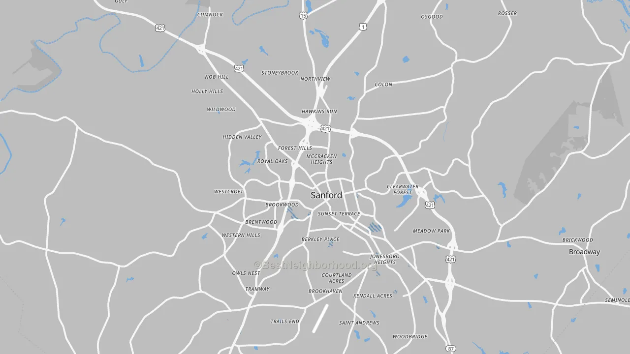 Transit Grade map of 27330, NC