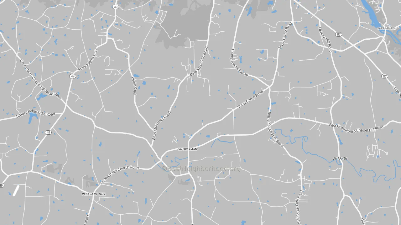 Transit Grade map of 27349, NC