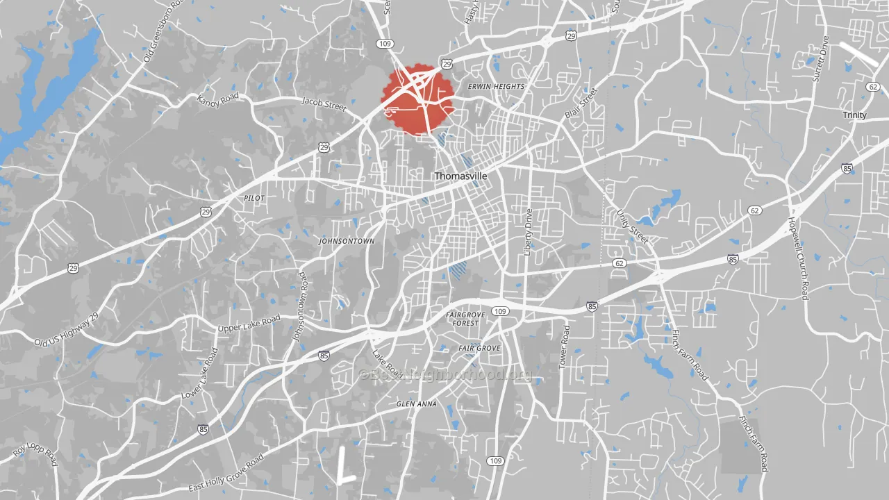 Transit Grade map of 27360, NC
