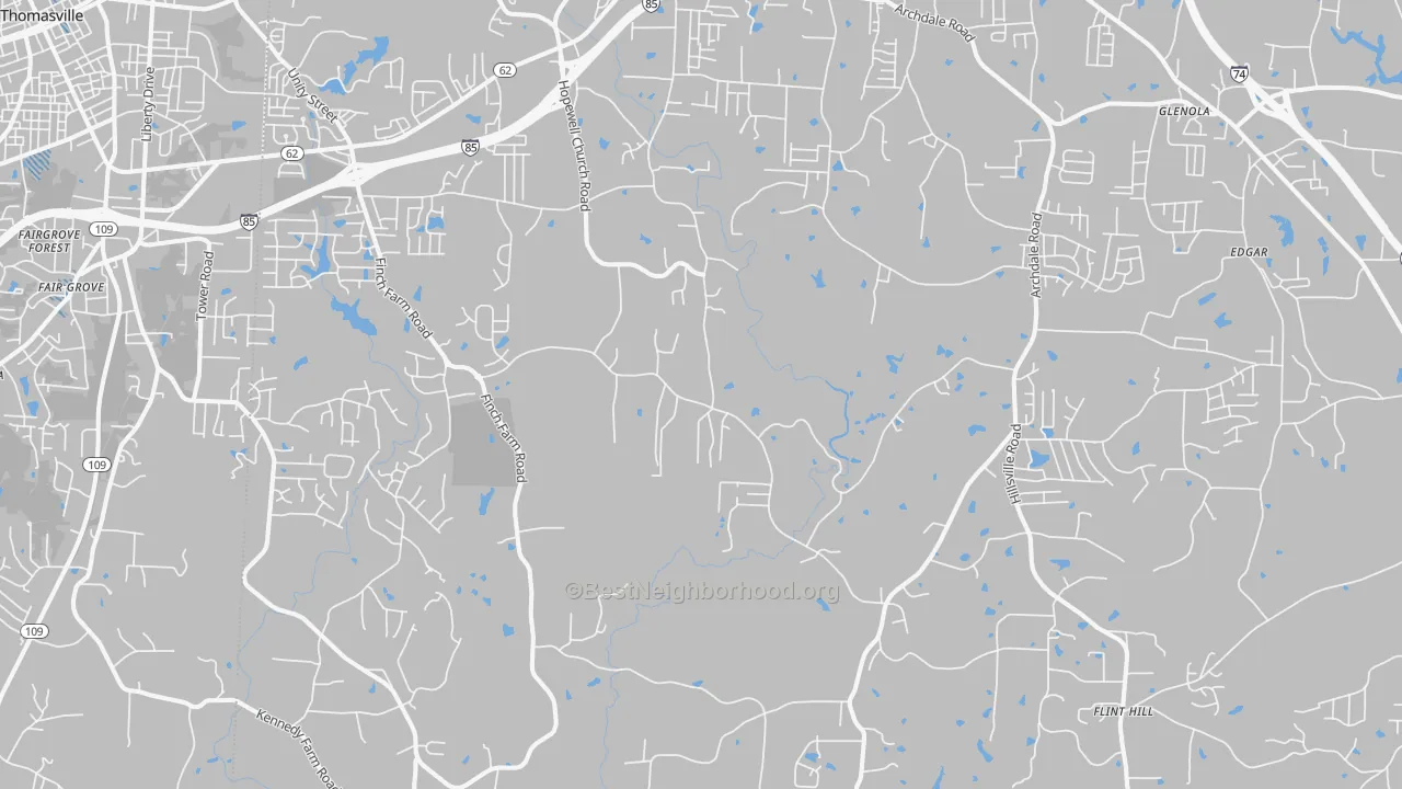 Transit Grade map of 27370, NC
