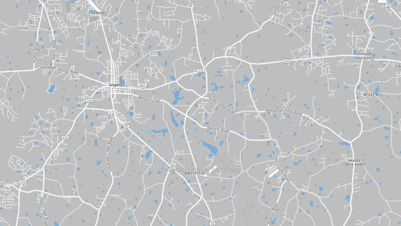 Transit Grade map of 27501, NC