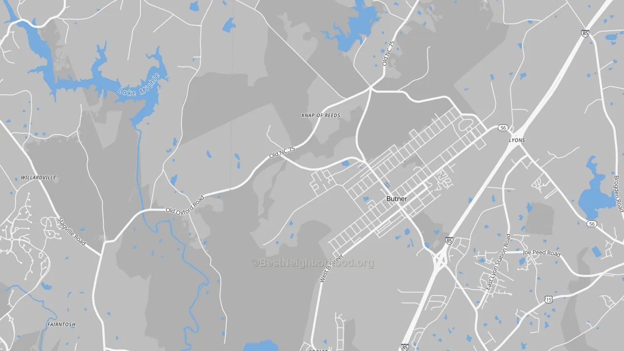Transit Grade map of 27509, NC