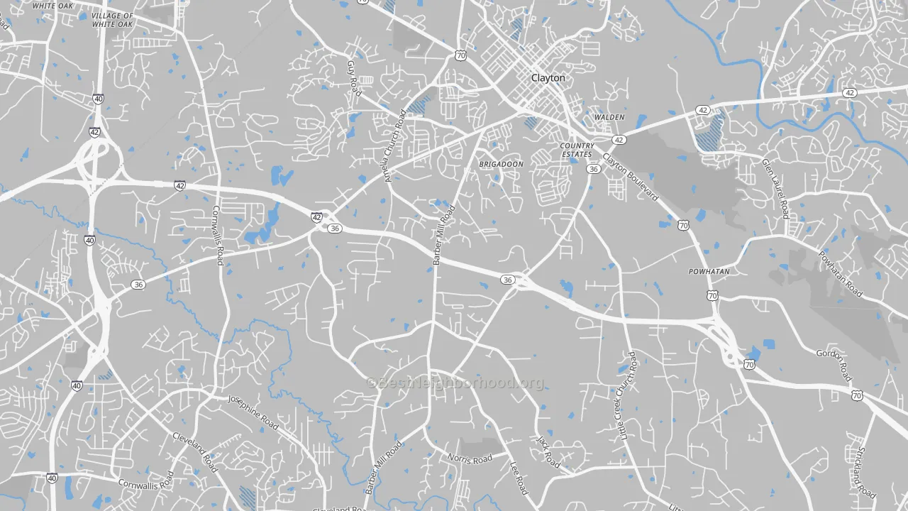 Transit Grade map of 27520, NC