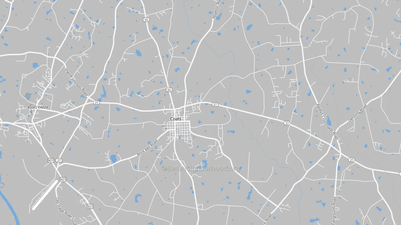 Transit Grade map of 27521, NC