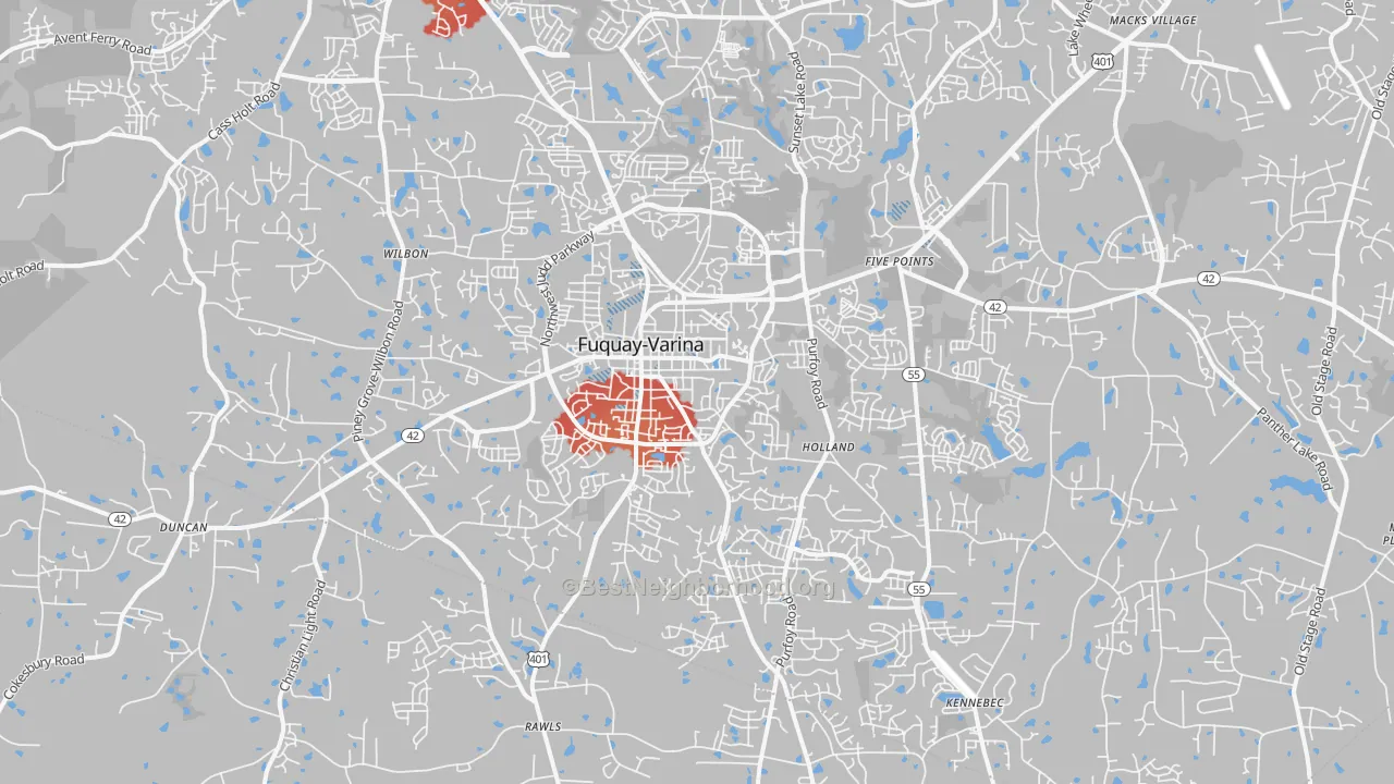 Transit Grade map of 27526, NC