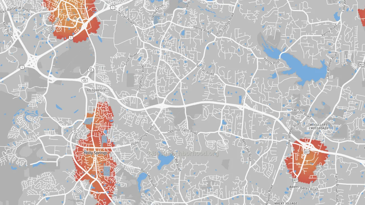 Transit Grade map of 27539, NC