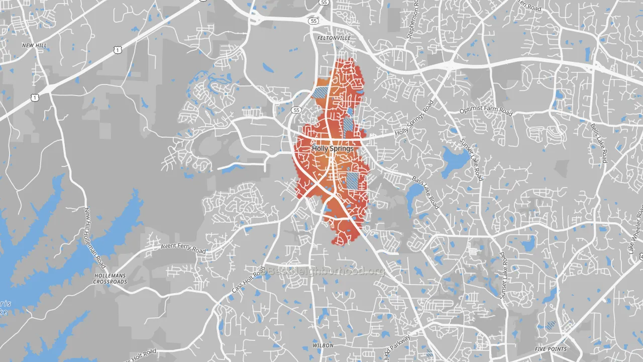 Transit Grade map of 27540, NC