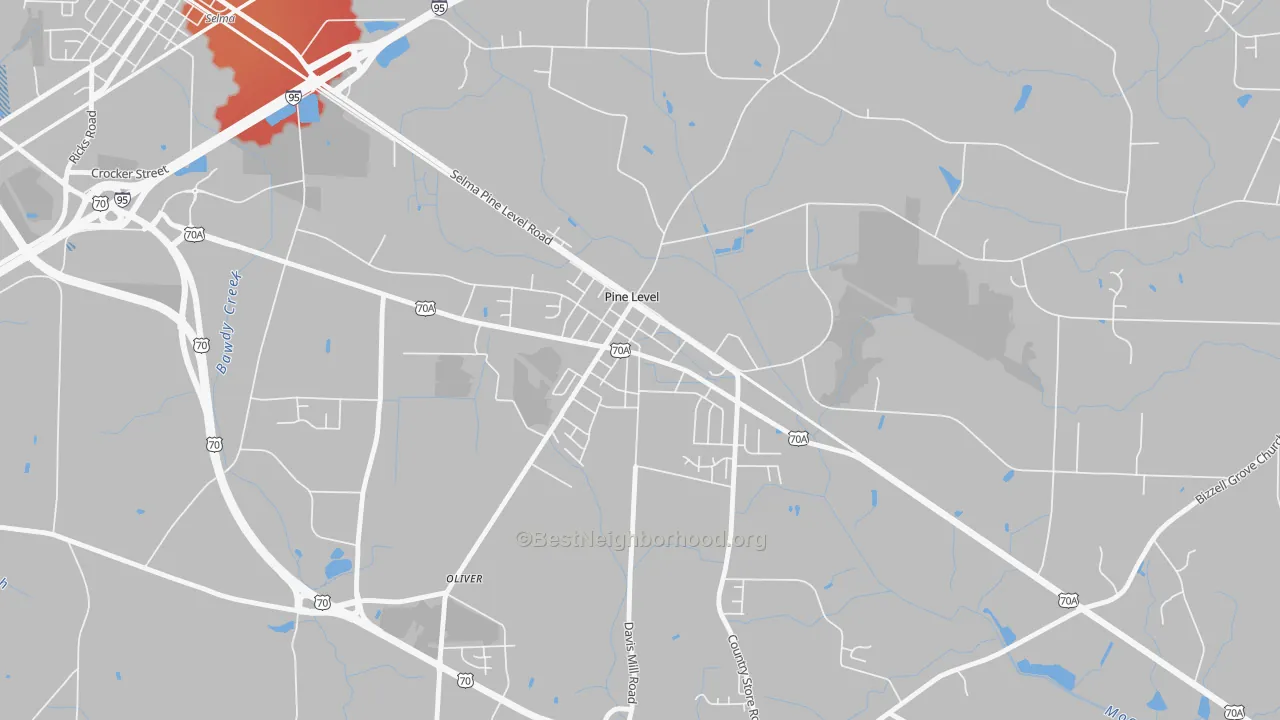 Transit Grade map of 27568, NC