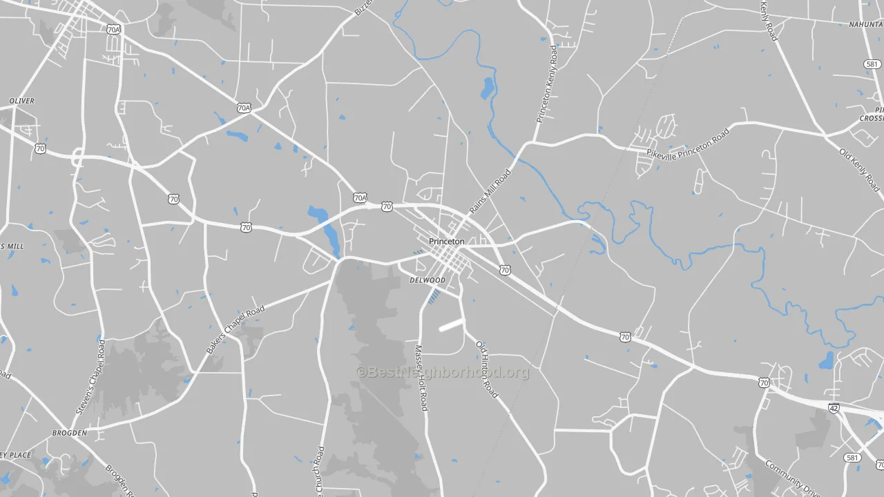 Transit Grade map of 27569, NC
