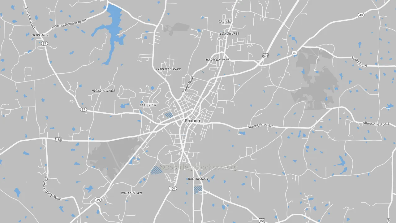Transit Grade map of 27573, NC