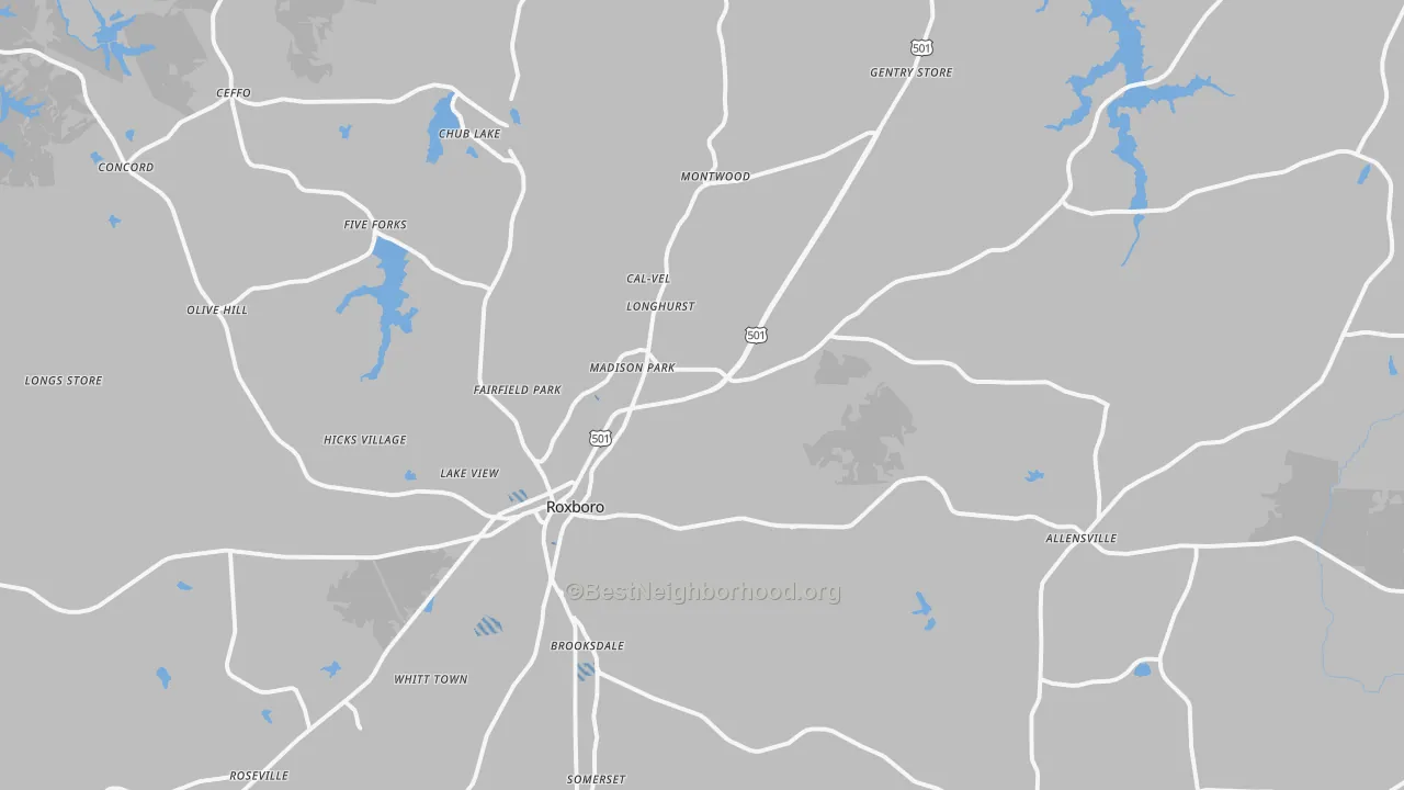 Transit Grade map of 27574, NC
