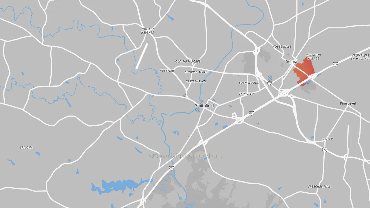 Transit Grade map of 27577, NC