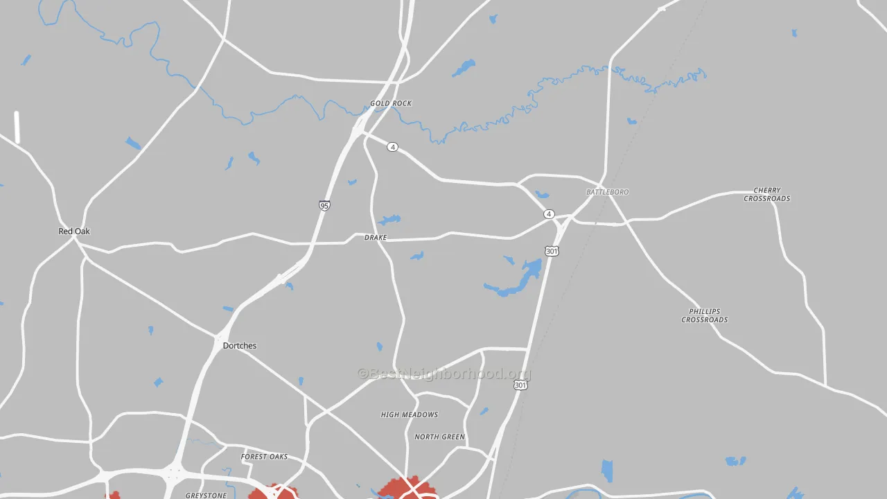 Transit Grade map of 27809, NC