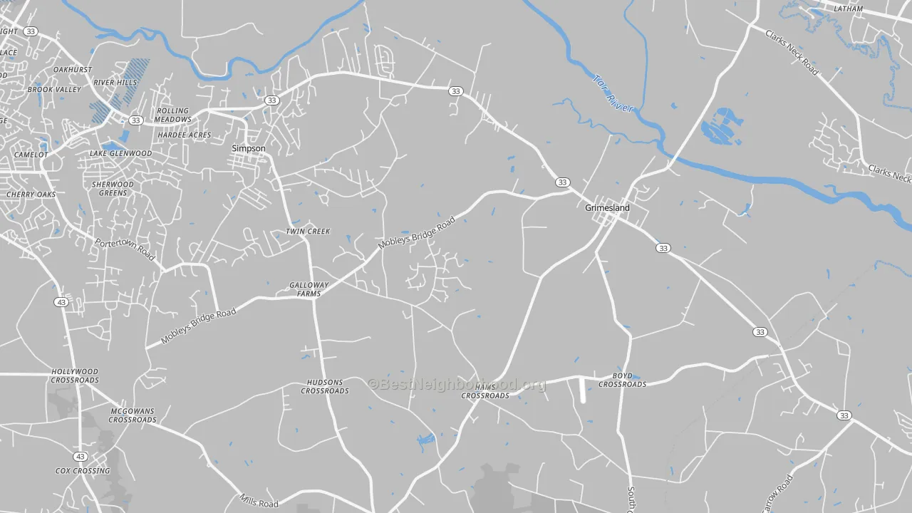 Transit Grade map of 27837, NC