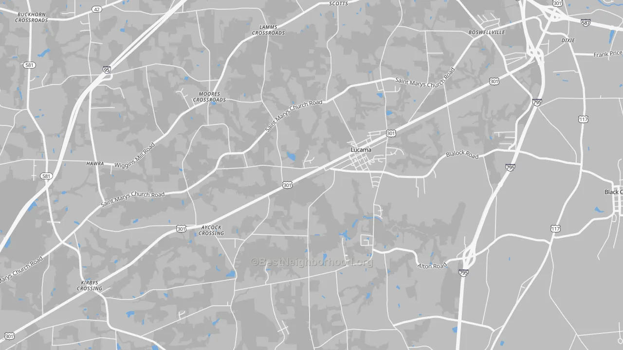 Transit Grade map of 27851, NC