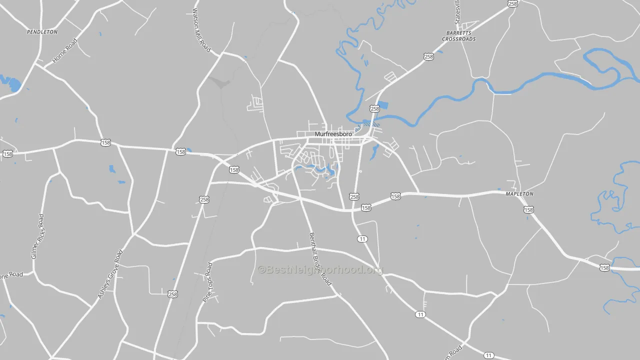Transit Grade map of 27855, NC