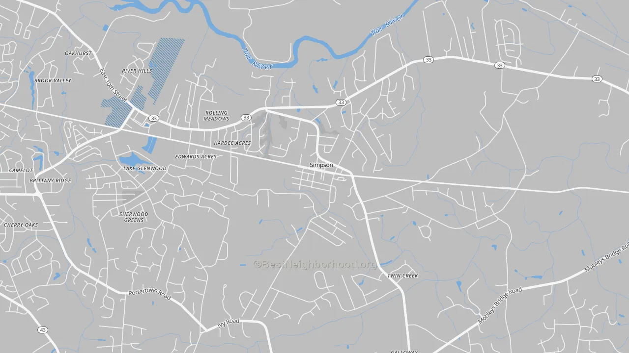 Transit Grade map of 27879, NC