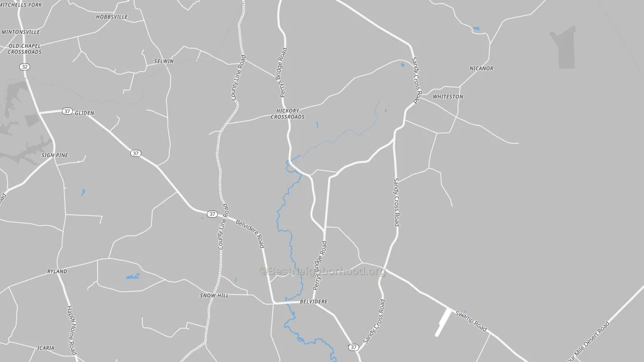 Transit Grade map of 27919, NC