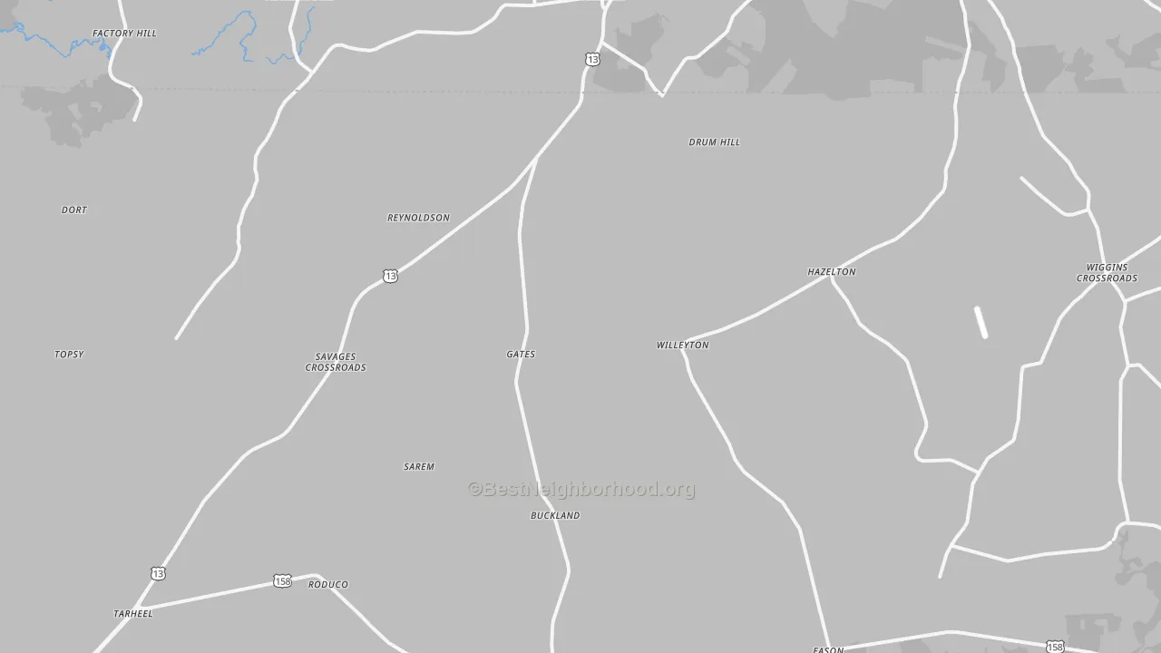 Transit Grade map of 27937, NC