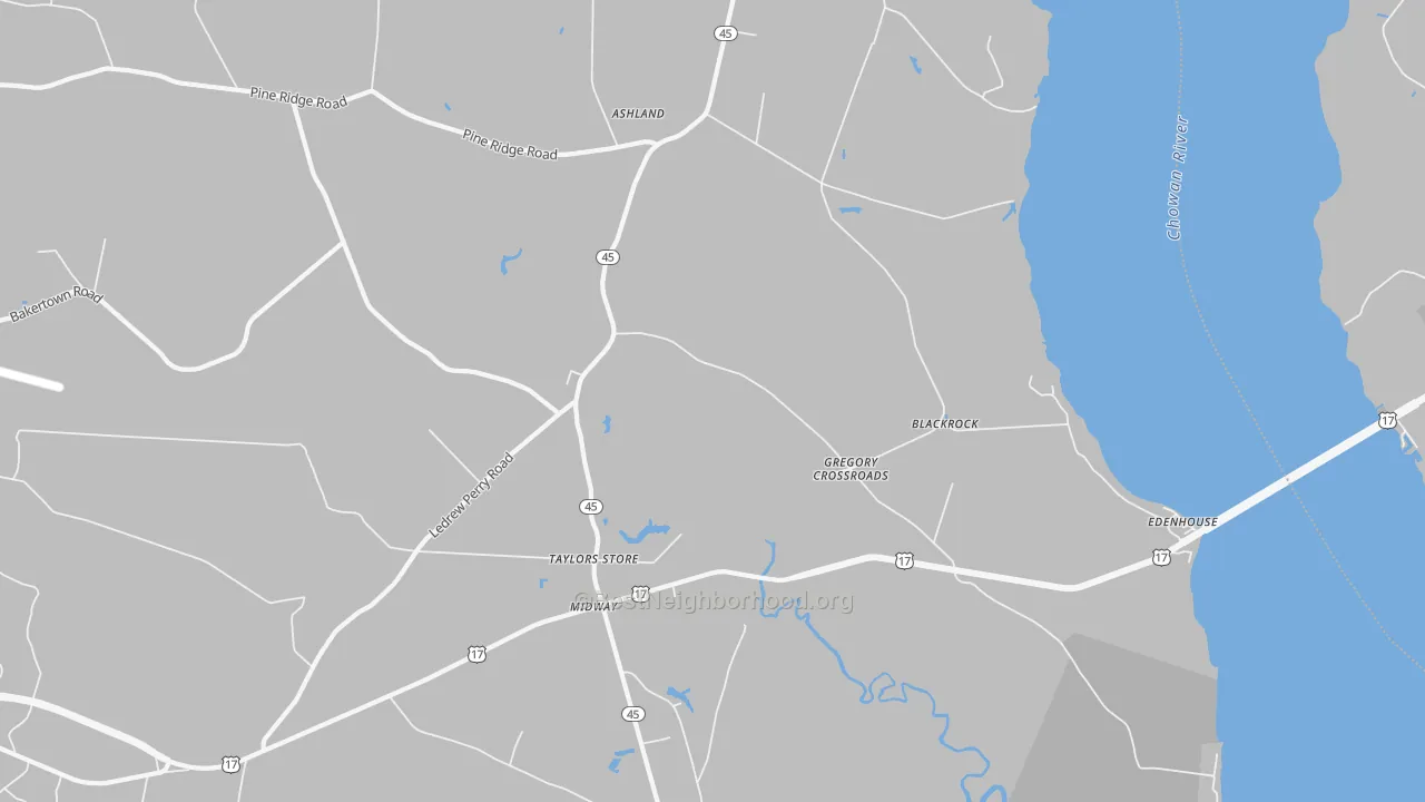 Transit Grade map of 27957, NC