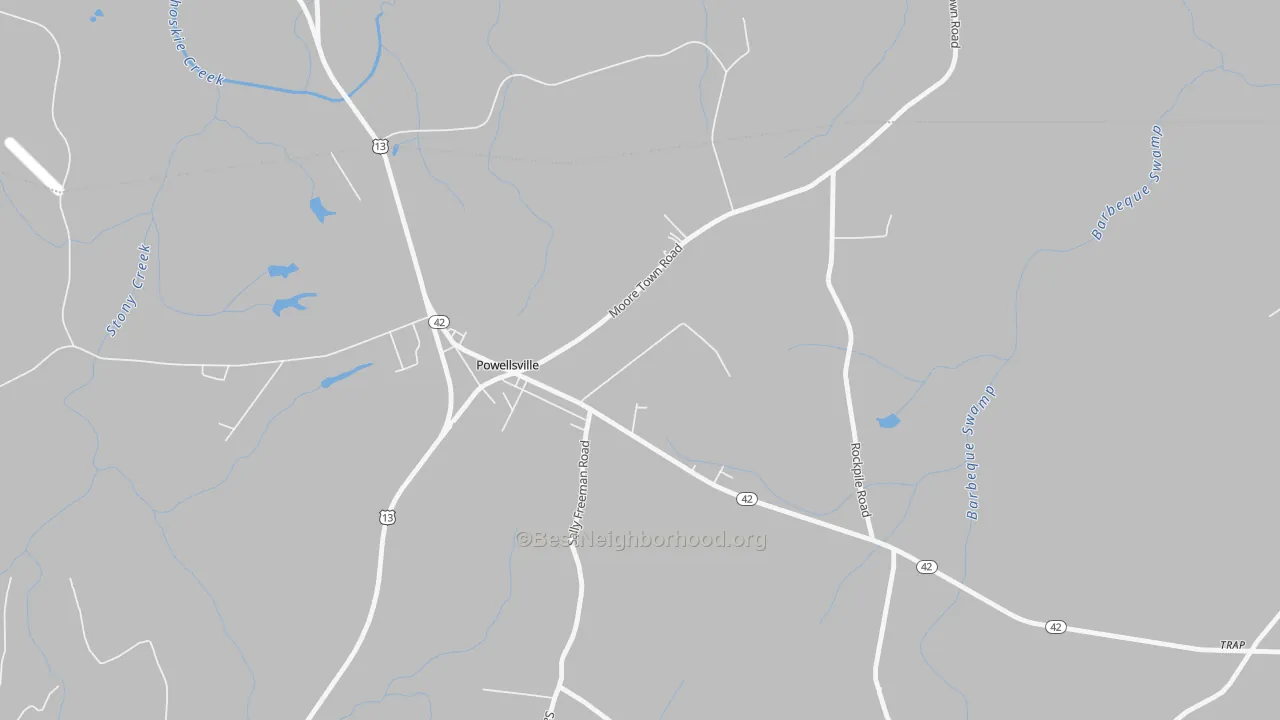 Transit Grade map of 27967, NC