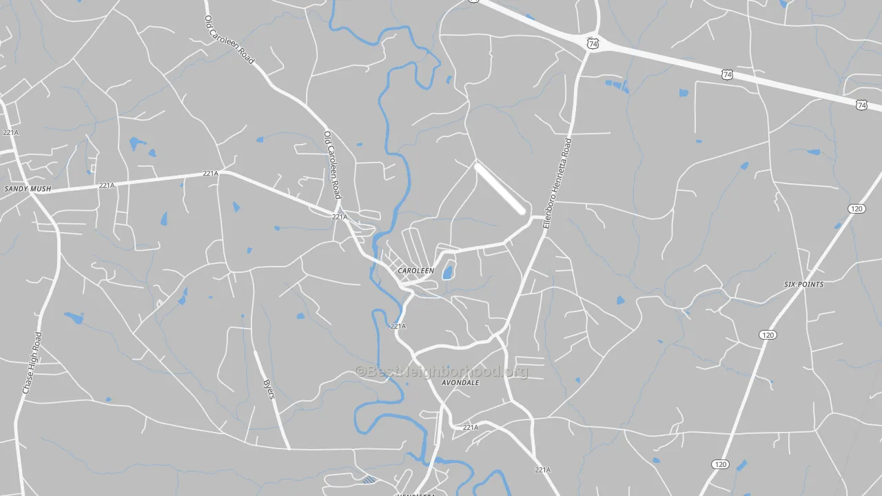 Transit Grade map of 28019, NC
