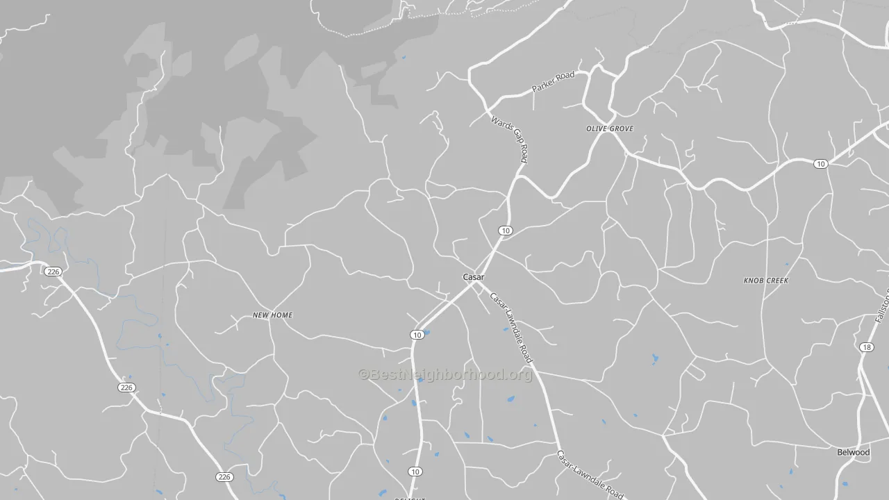Transit Grade map of 28020, NC