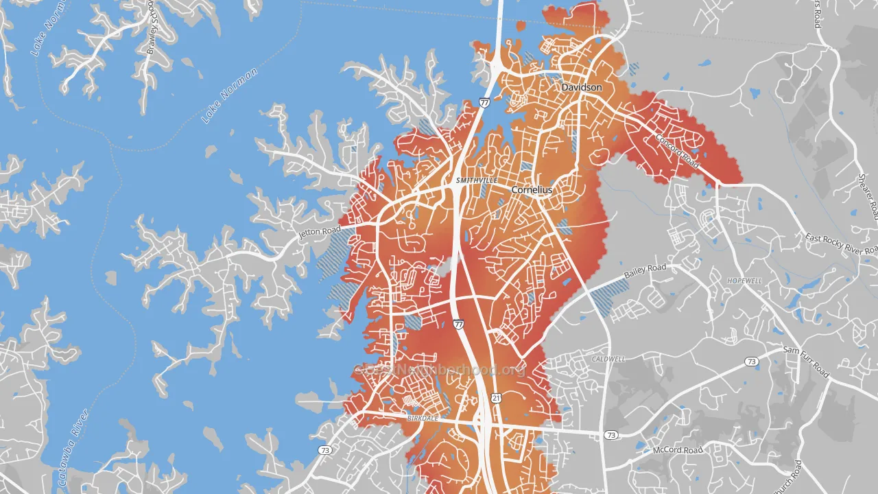 Transit Grade map of 28031, NC