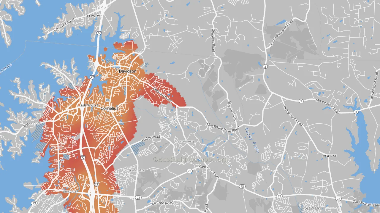 Transit Grade map of 28036, NC