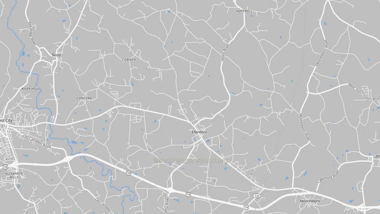 Transit Grade map of 28040, NC