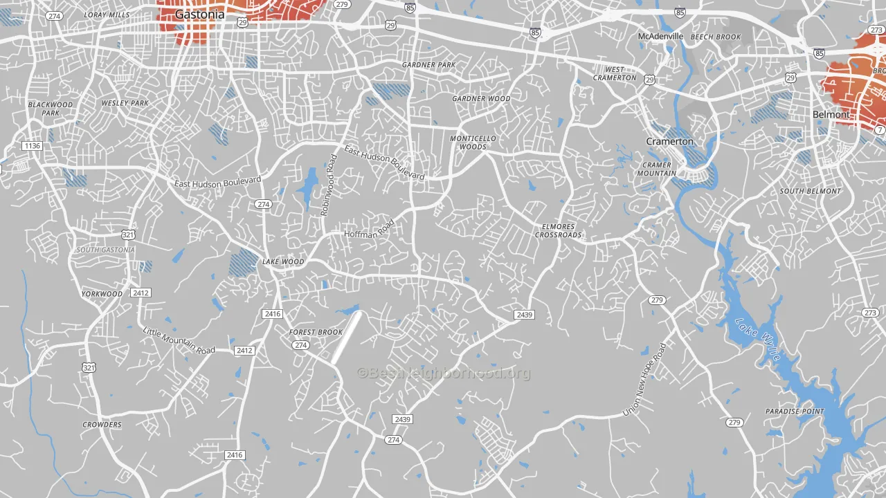 Transit Grade map of 28056, NC