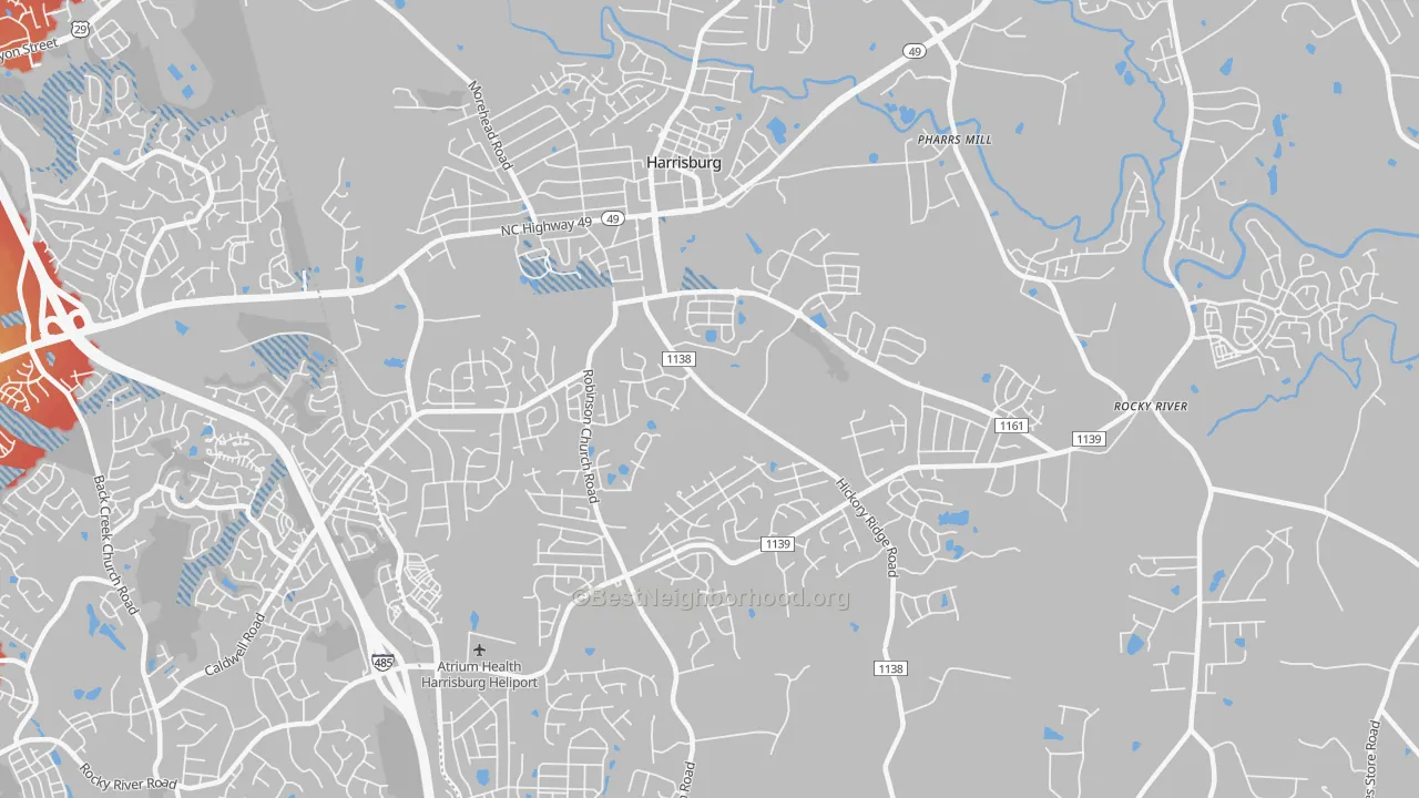 Transit Grade map of 28075, NC