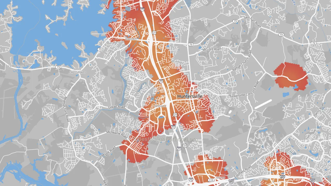 Transit Grade map of 28078, NC