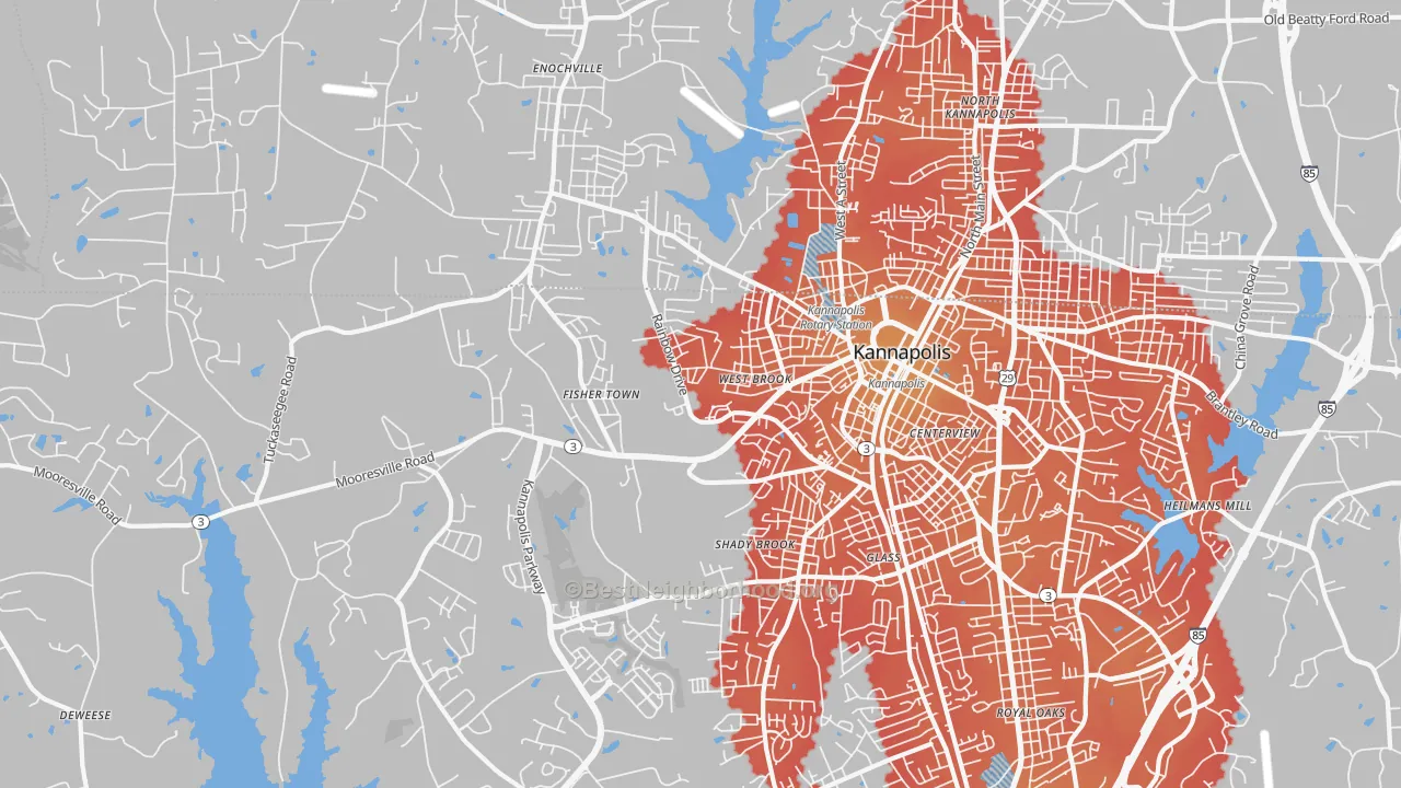 Transit Grade map of 28081, NC