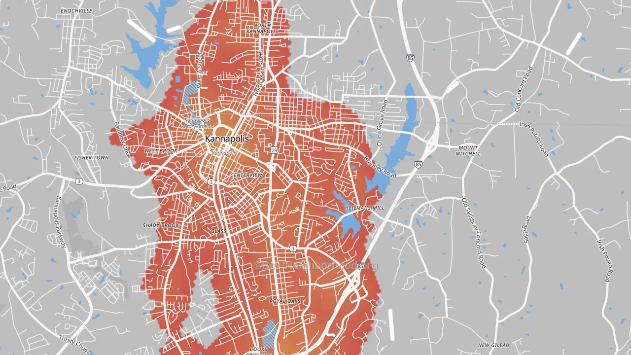 Transit Grade map of 28083, NC