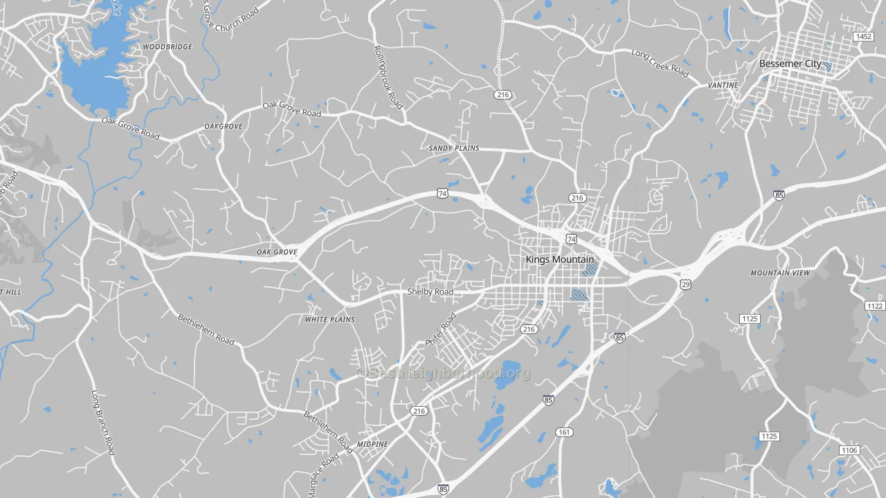 Transit Grade map of 28086, NC