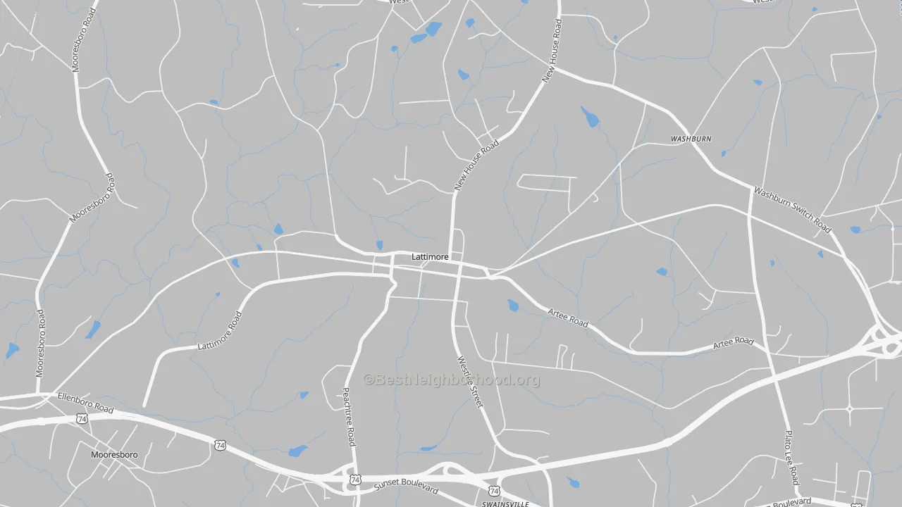 Transit Grade map of 28089, NC