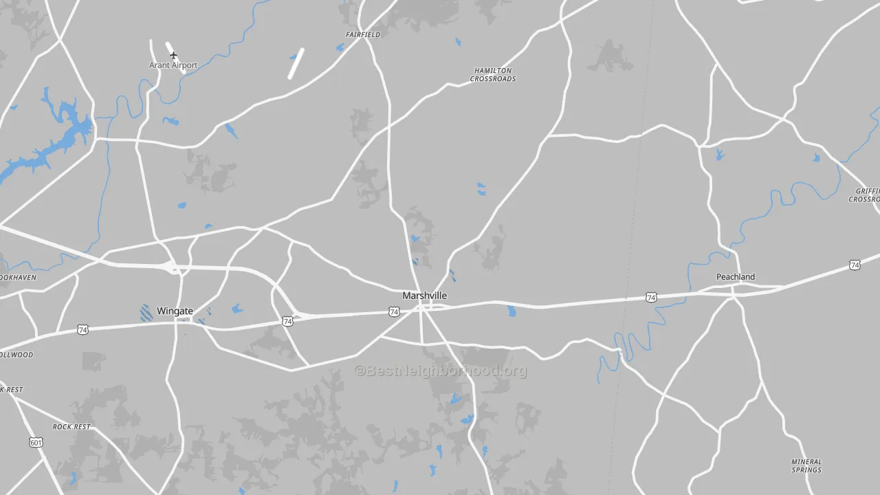 Transit Grade map of 28103, NC
