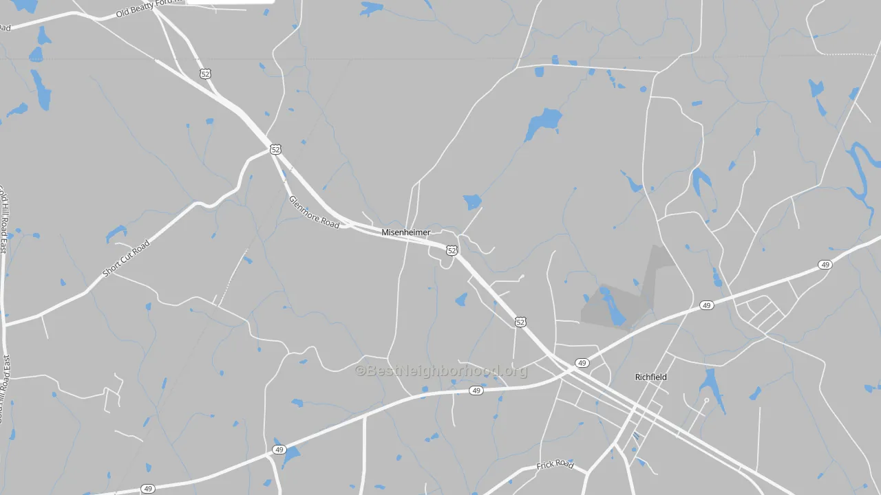 Transit Grade map of 28109, NC