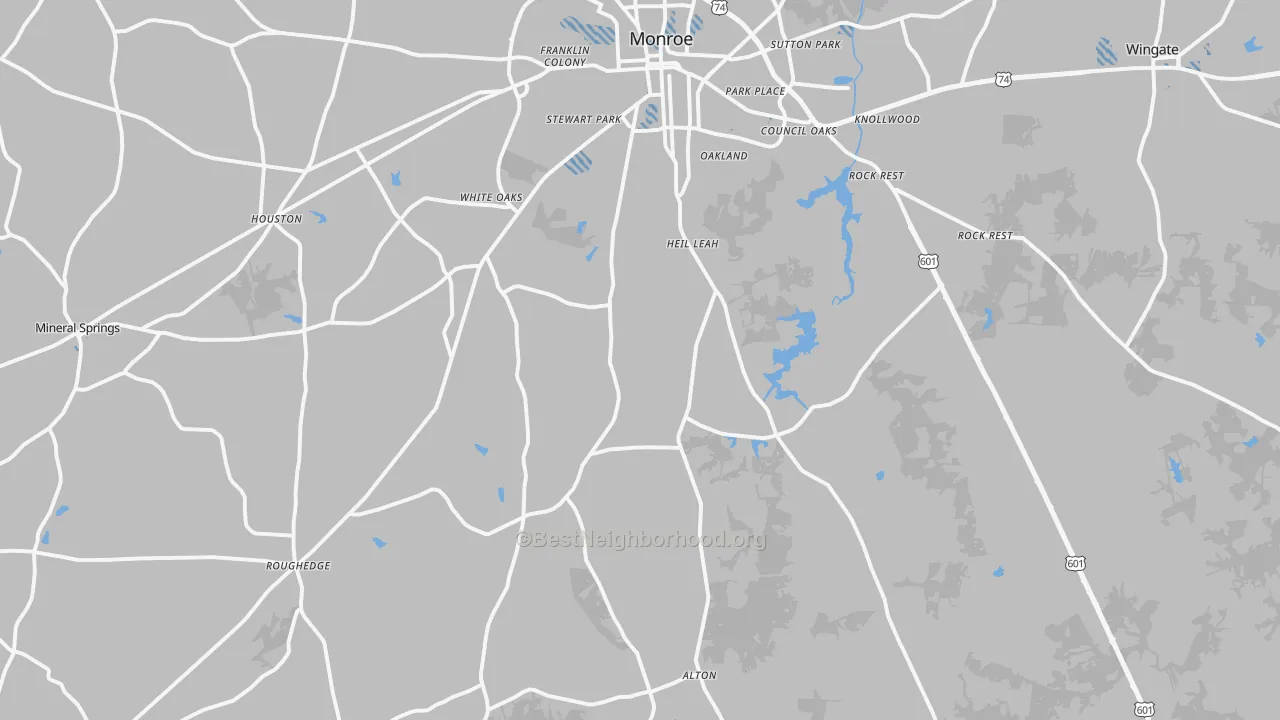 Transit Grade map of 28112, NC