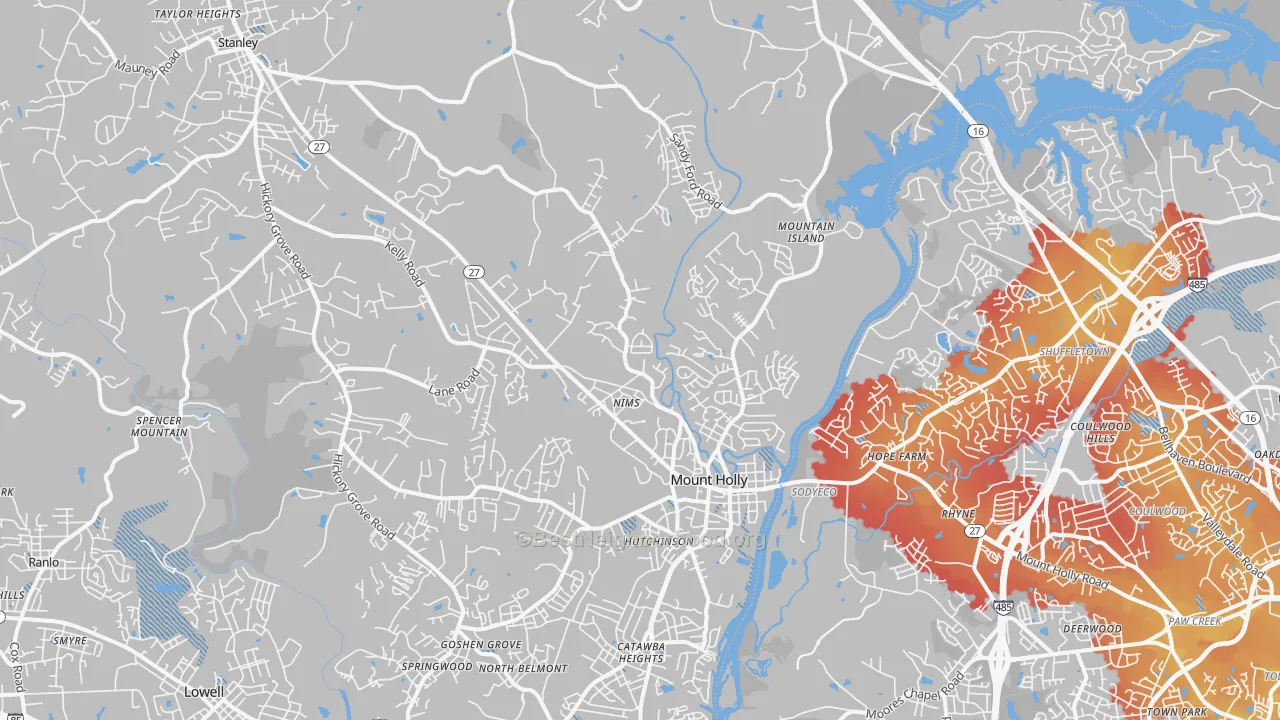 Transit Grade map of 28120, NC