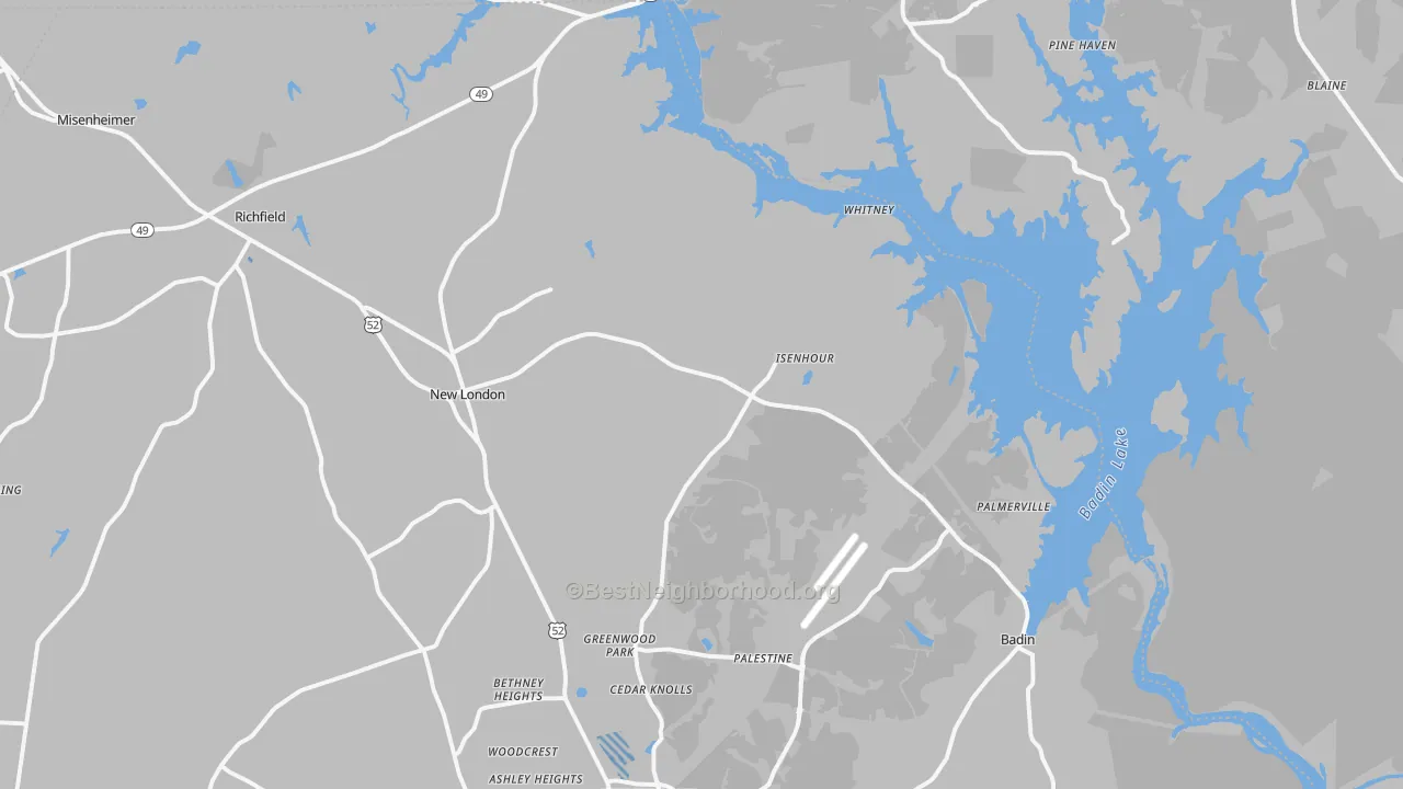 Transit Grade map of 28127, NC