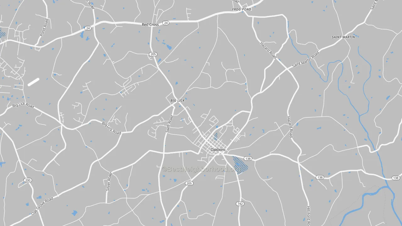 Transit Grade map of 28129, NC