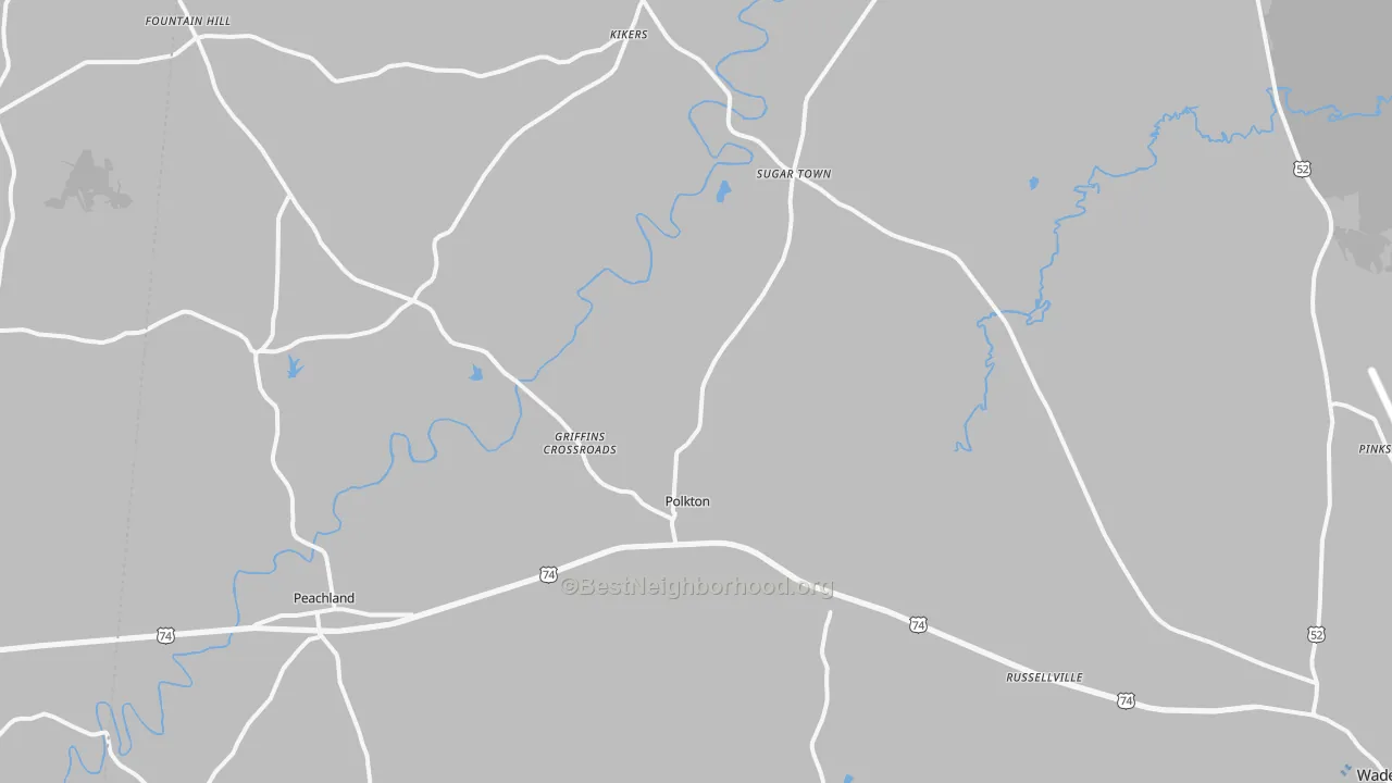 Transit Grade map of 28135, NC